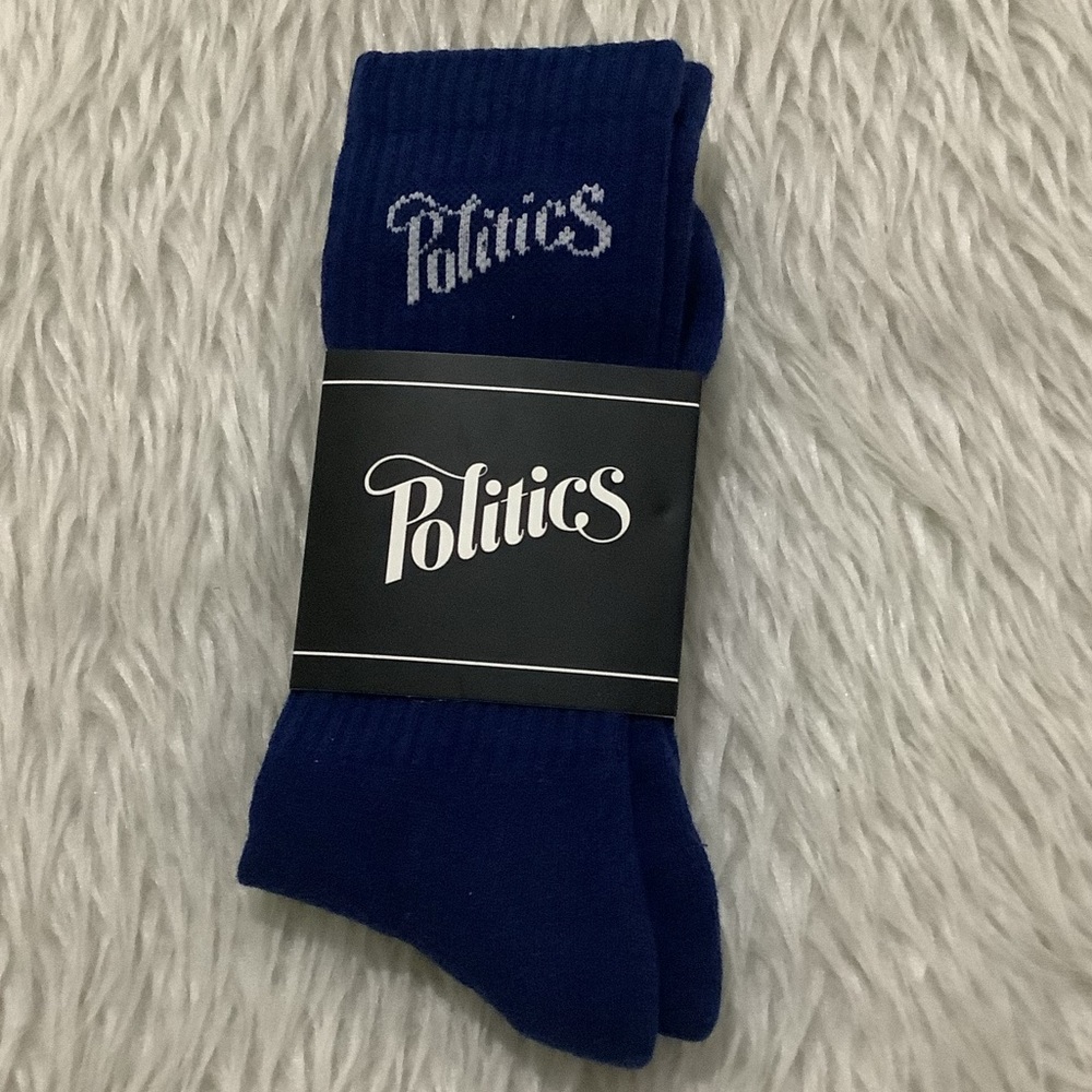 Politics blue crew socks